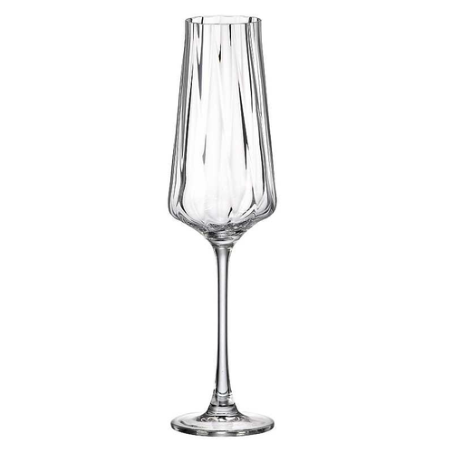 Crystal Bohemia Cettia optic sklenice na sekt 270 ml 6 ks