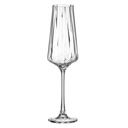 Crystal Bohemia Cettia optic sklenice na sekt 270 ml 6 ks