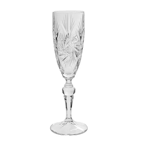 Bohemia Jihlava broušené sklenice na sekt Pinwheel 180 ml 6 ks