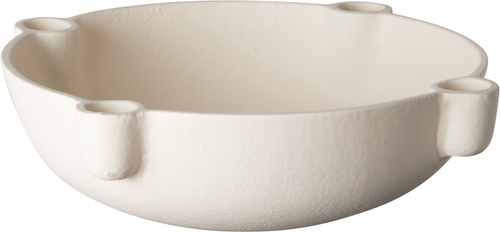 Hliníkový svícen bílý pro 4 svíčky (24x24x7.5 cm)