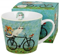 Porcelánový hrnek Cat´s World Bicycle