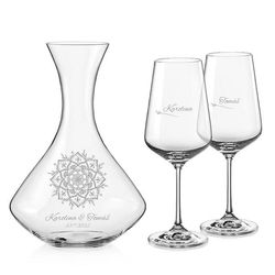 Svatební set na víno Kvetoucí mandala (1+2)