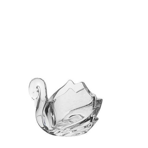 Crystal Bohemia svícínek Labuť 11 cm