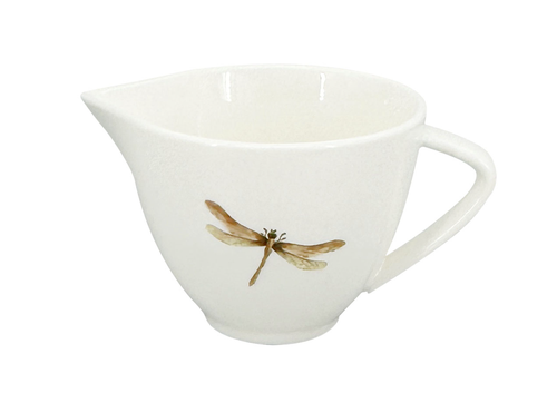 Porcelánová mléčenka Vážka 150ml, zelená/hnědá