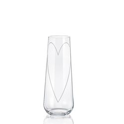 Crystalex GLASS HEART sklenice na prosecco 250 ml, 2 ks