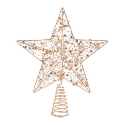 LED špička na stromeček, 27 cm, zlatá, KSD