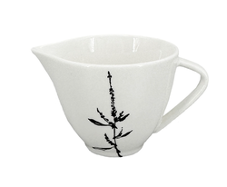 Porcelánová mléčenka Wild 150ml, bílá/černá